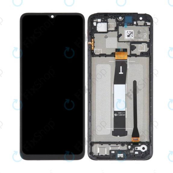Xiaomi Redmi 12C 22120RN86G 22126RN91Y - LCD Kijelző + Érintőüveg + Keret (Black) TFT