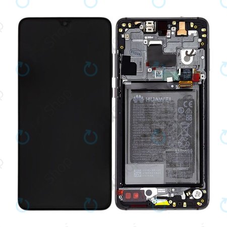 Huawei Mate 20 - LCD Kijelző + Érintőüveg + Keret + Akkumulátor (Black) - 02352ETG Genuine Service Pack
