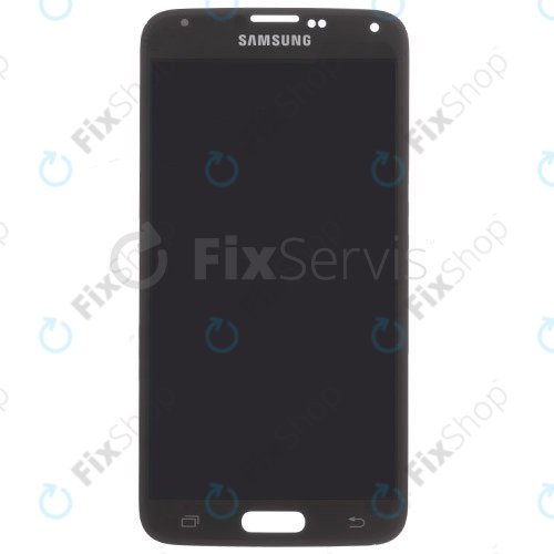 Samsung Galaxy S5 Mini G800F - LCD Kijelző + Érintőüveg (Charcoal Black) - GH97-16147A Genuine Service Pack