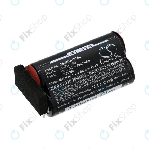 Akkumulátor Moser ChromStyle, Wella Academy, Super Cordless, 2000mAh, Ni-MH, 3.6V, 1871-7590, HQ