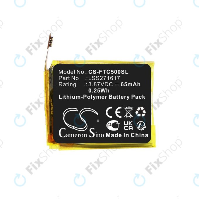 Akkumulátor Fitbit Charge 5, 65mAh, Li-Pol, 3.87V, LSS271617, HQ