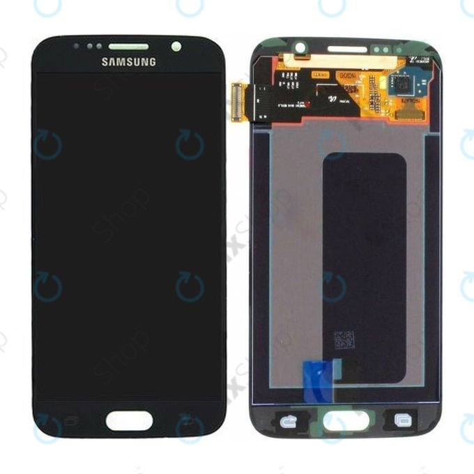 Samsung Galaxy S6 G920F - LCD Kijelző + Érintőüveg (Black Sapphire) - GH97-17260A Genuine Service Pack