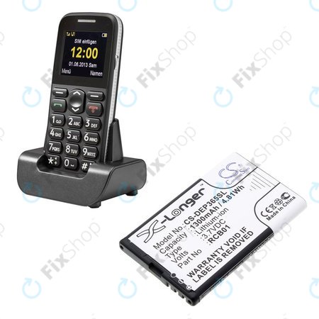 Akkumulátor Doro Primo 365, 1300mAh, Li-Ion, 3.7V, RCB01, HQ