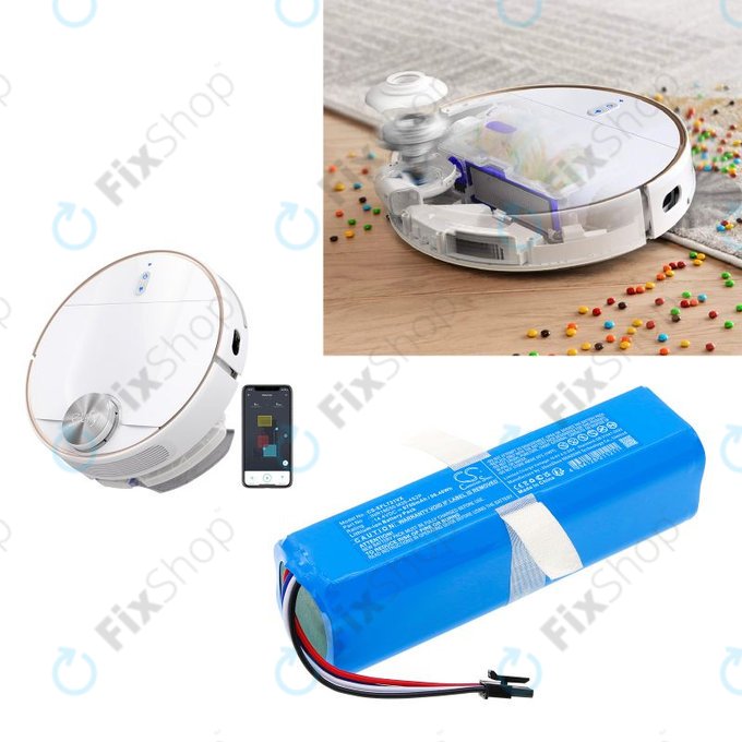 Akkumulátor 360 S6 Pro, S9, X90, X95, Eufy Robovac L70 Hybrid, 6700mAh, Li-Ion, 14.4V, INR18650M26-4S2P, HQ