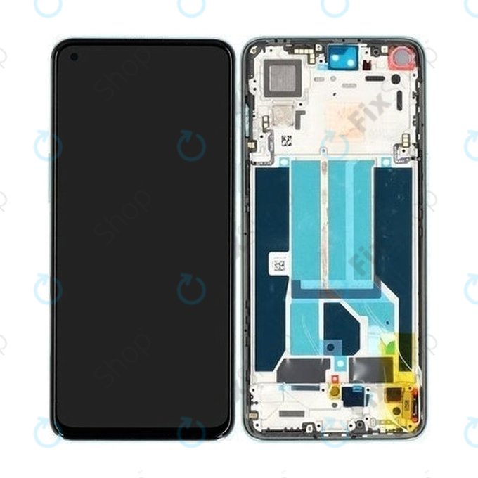 OnePlus Nord 2 5G - LCD Kijelző + Érintőüveg + Keret (Grey Sierra) - 2011100360 Genuine Service Pack