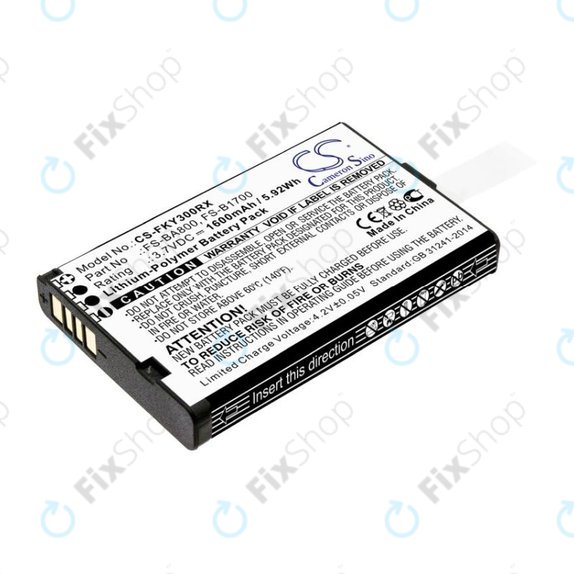 Akkumulátor Flysky FA605, FS-GT2B, FS-I10, 1600mAh, Li-Pol, 3.7V, FS-BA800, HQ