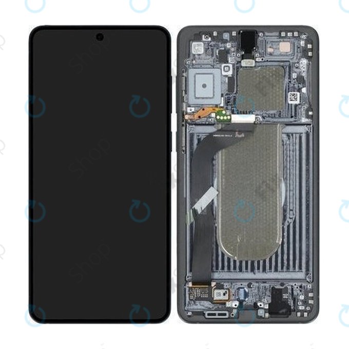 Samsung Galaxy S25 Edge - LCD Kijelző + Érintőüveg + Keret (Titanium Jetblack) - GH82-37224C Genuine Service Pack
