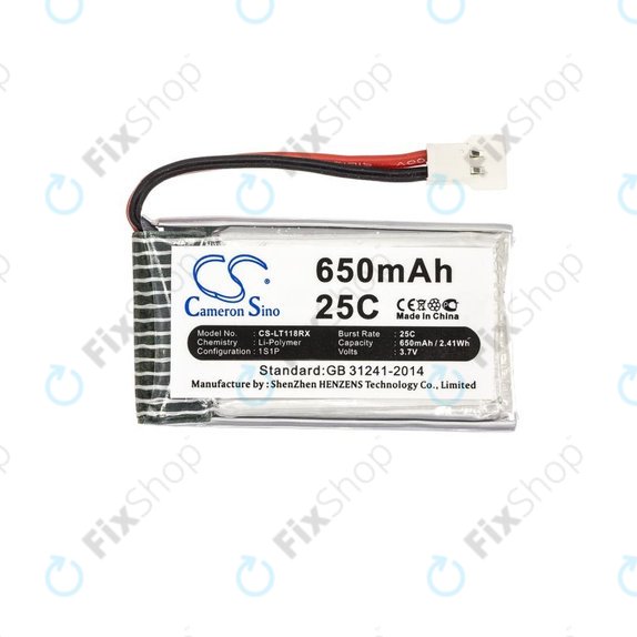 Akkumulátor Hubsan X4 H107, 650mAh, Li-Pol, 3.7V, H107C-A24, HQ