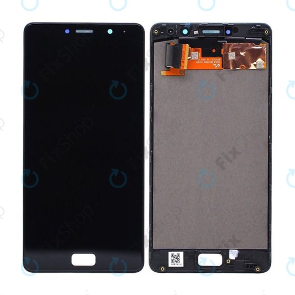 Lenovo P2 P2a42 - LCD Kijelző + Érintőüveg + Keret (Black) TFT