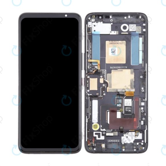 Asus ROG Phone 7 AI2205_C - LCD Kijelző + Érintőüveg + Keret (Phantom Black) OLED