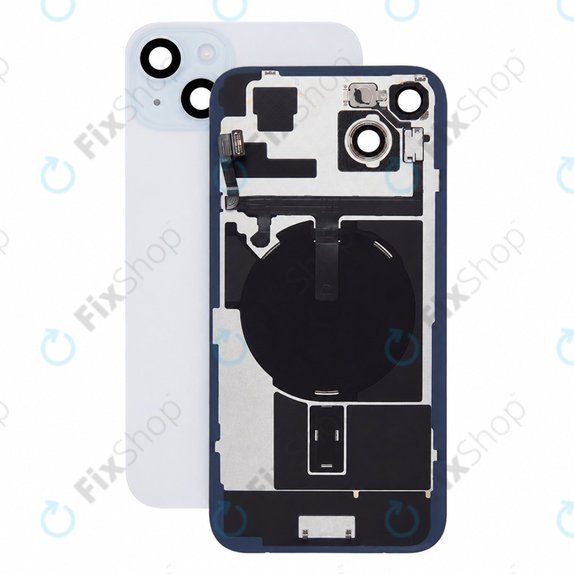 Hátsó ház üveg iPhone 15 Plus készülékhez, Black, Pulled A