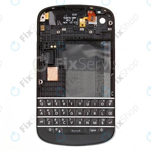 Blackberry Q10 - LCD Kijelző + Érintőüveg + Keret (White) TFT