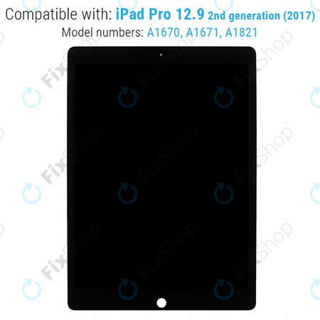 Apple iPad Pro 12.9 (2nd Gen 2017) - LCD Kijelző + Érintőüveg + IC Board (Black) Refurbished