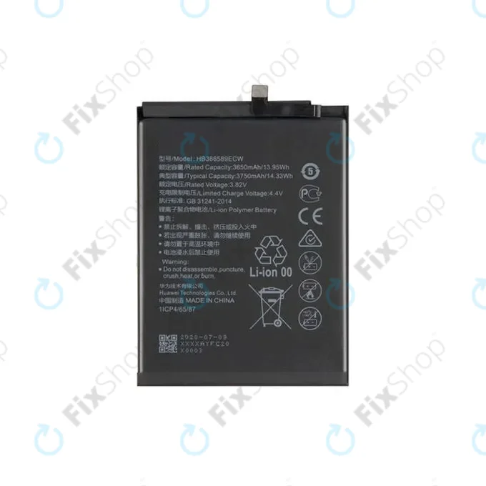 Huawei Honor Play Mate 20 Lite, Nova 3, Nova 5T, P10 Plus, View 10 - Akkumulátor HB386589ECW 3750mAh