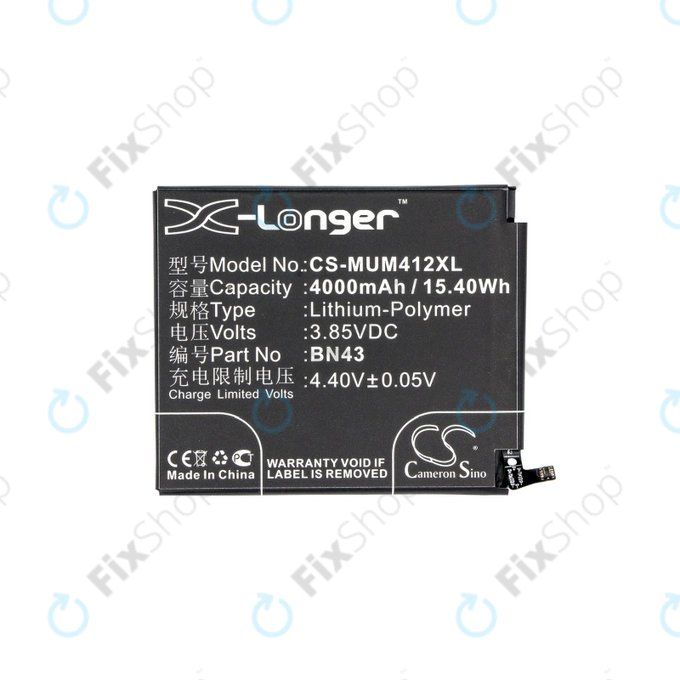 Xiaomi Redmi Note 4X - Akkumulátor BN43 4000mAh HQ
