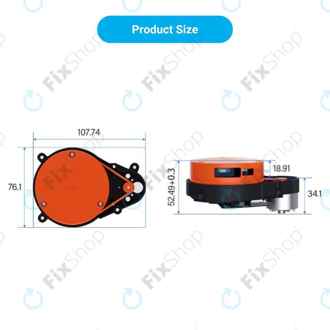 Xiaomi Roborock S4 Max, S5, S5 Max, S6, S6 MaxV, S6 Pure, S7, Mijia 1S - Lézeres Távolságérzékelő