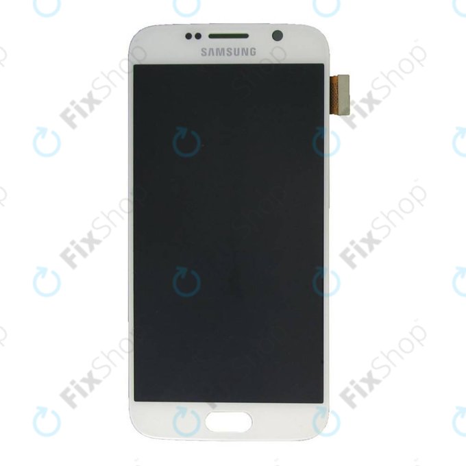 Samsung Galaxy S6 G920F - LCD Kijelző + Érintőüveg (White Pearl) - GH97-17260B Genuine Service Pack