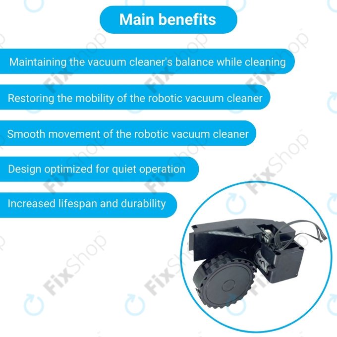 Roidmi EVE Plus - Kerék Motorral (Jobb)(Fekete)