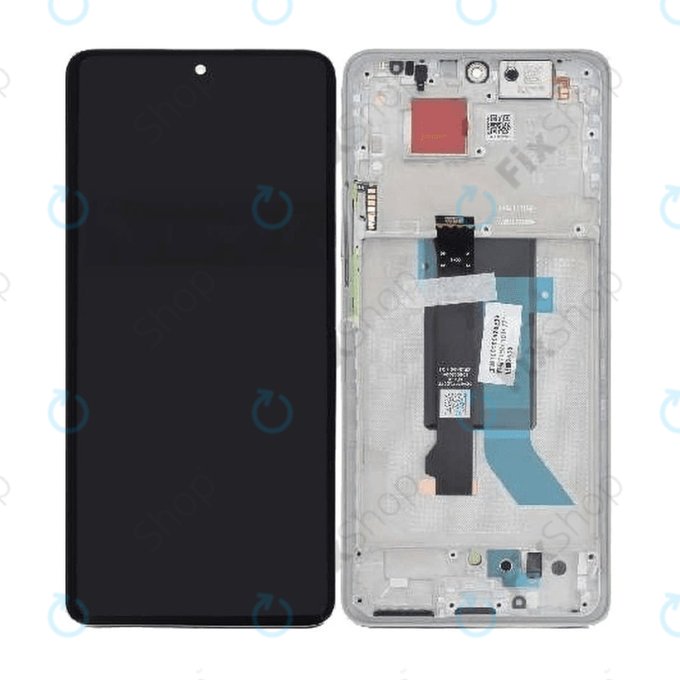 Xiaomi Poco X7 24095PCADG - LCD Kijelző + Érintőüveg + Keret (Silver) - 5600030O16P00 Genuine Service Pack