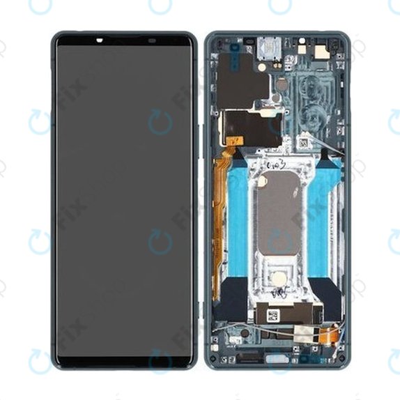 Sony Xperia 5 III - LCD Kijelző + Érintőüveg + Keret (Green) - A5033716A Genuine Service Pack