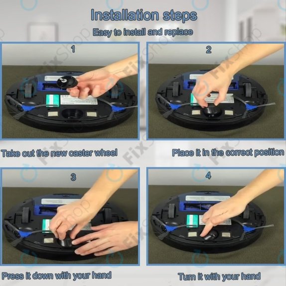Eufy Robovac-series - Első Kerék (Fekete)
