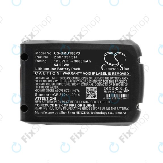 Bosch 18V - Akkumulátor 2 607 337 314 Li-Ion 18.0V 3000mAh HQ