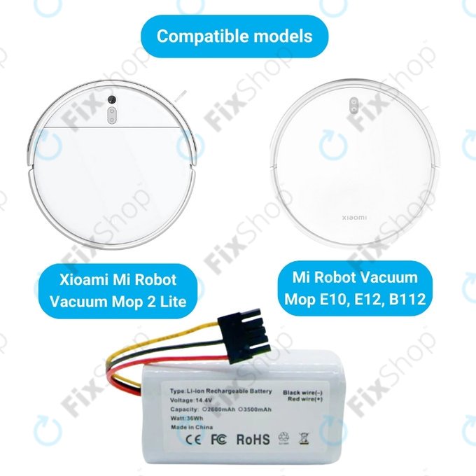 Xioami Mi Robot Vacuum Mop 2 Lite, E10 - Akkumulátor N011-4S1P Li-Ion 14.4V 2600mAh