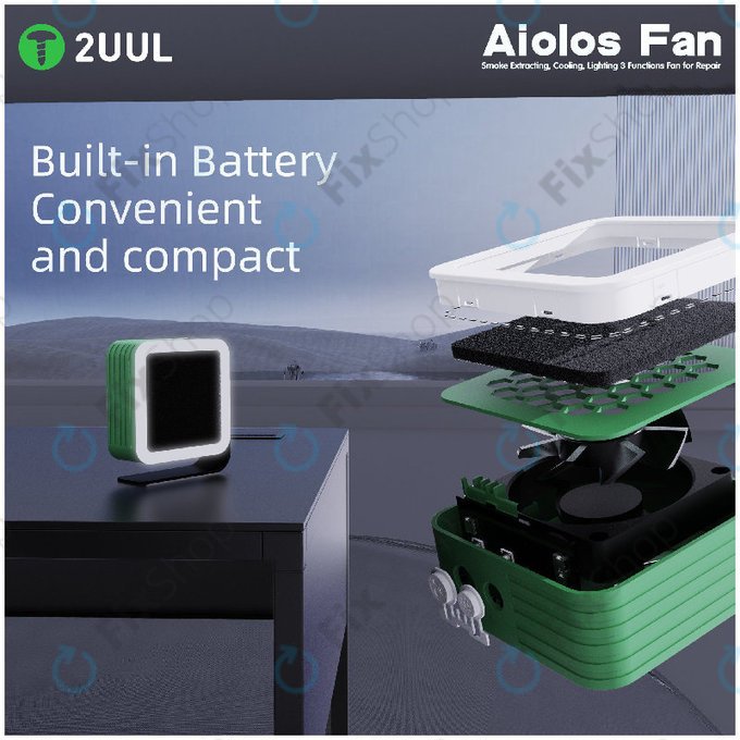 Füstelszívó és hűtőventilátor LED világítással, 2UUL DA98