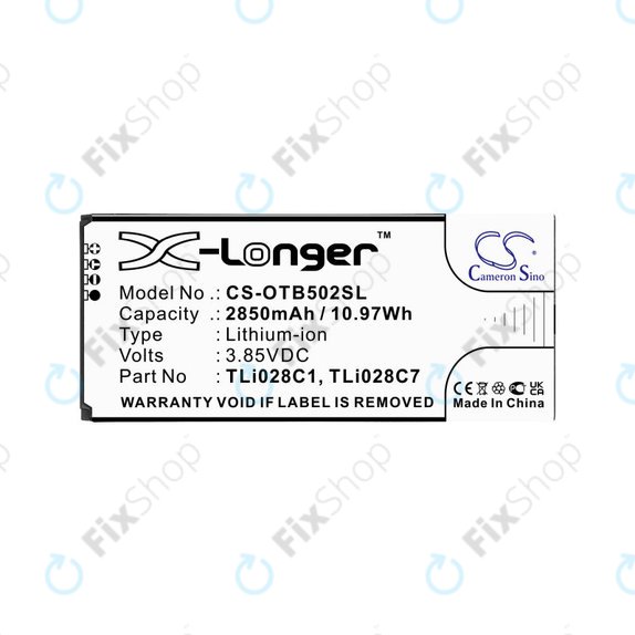 Akkumulátor Alcatel 1b 2020, Alcatel Ot-5002a, 2850mAh, Li-Ion, 3.85V, TLI028C1, HQ