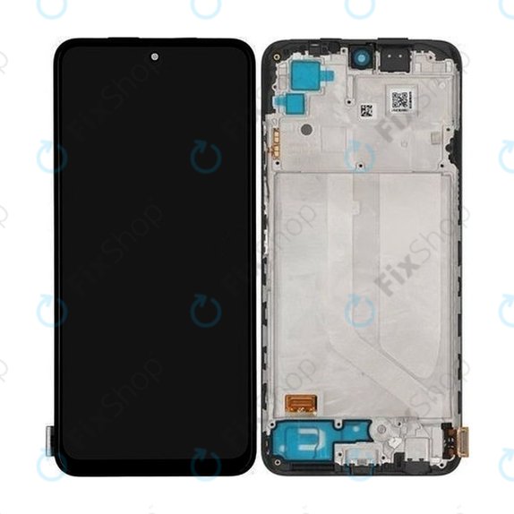 Xiaomi Redmi Note 10S - LCD Kijelző + Érintőüveg + Keret (Onyx Gray) - 5600020K7B00, 560002K7BN00 Genuine Service Pack