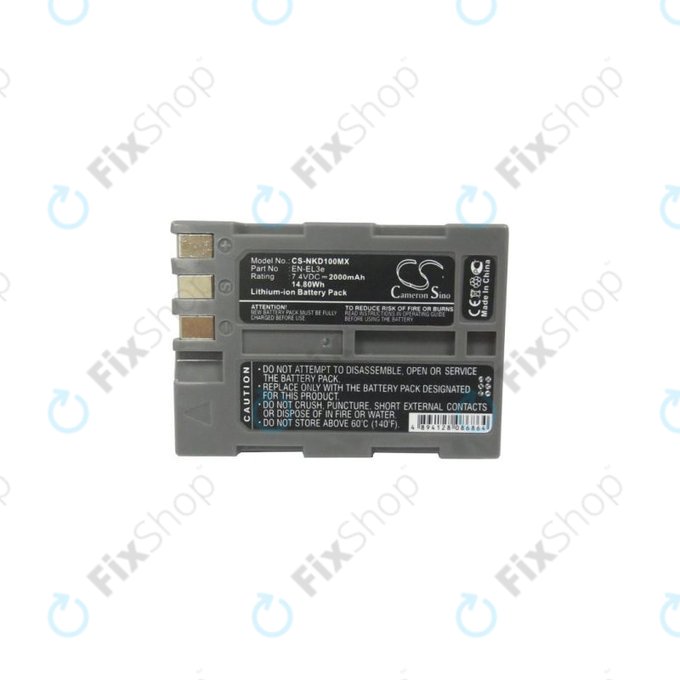Nikon D50, D70, D80, D90, D100, D200, D300, D700, D900 - Akkumulátor EN-EL3e Li-Ion 2000mAh HQ