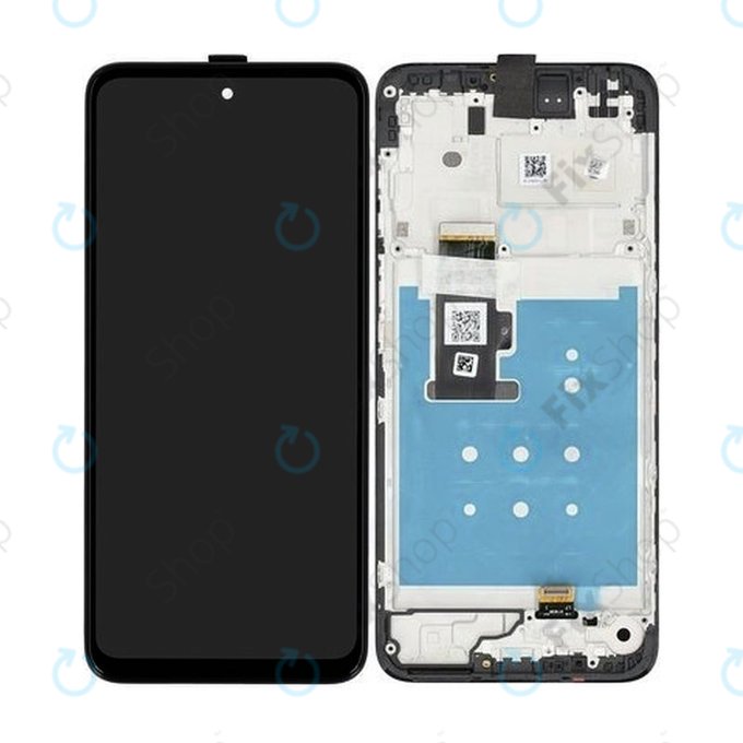 Motorola Moto G13 - LCD Kijelző + Érintőüveg + Keret (Matte Charcoal) - 5D68C22318 Genuine Service Pack