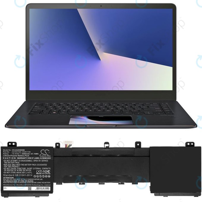 Akkumulátor Asus Zenbook Pro 15, 5500VE, UX550GD, 4400mAh, Li-Pol, 15.4V, C41N1728, HQ