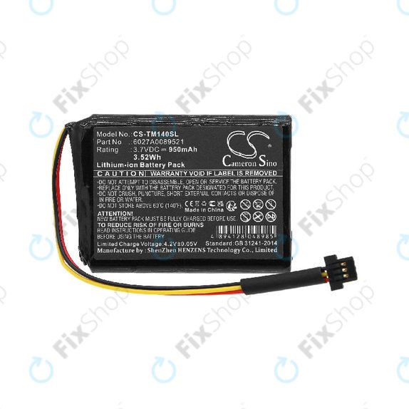 Akkumulátor TomTom One 140, Go 500, 950mAh, Li-ion, 3.7V, P2, HQ