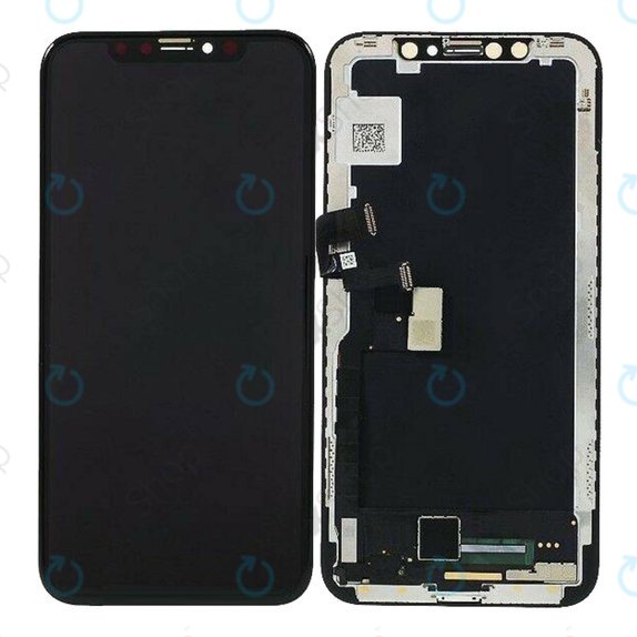 Kijelző Hard OLED iPhone XS Max, Érintőüveg kerettel, FixPremium