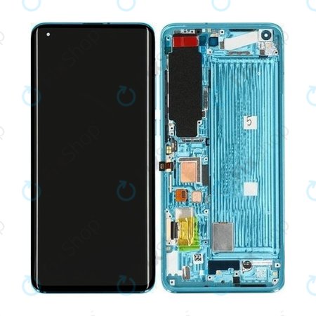 Xiaomi Mi 10 M2001J2G - LCD Kijelző + Érintőüveg + Keret (Coral Green) - 56000600J200 Genuine Service Pack