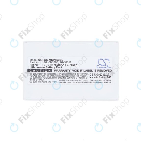 Akkumulátor Cipherlab 8300-L, Metrologic MK5502, 750mAh, Li-Ion, 3.7V, BA-80S700, HQ