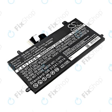 Akkumulátor Dell Latitude 5290, Latitude 12 5285, 5200mAh, Li-Pol, 7.6V, J0PGR, HQ