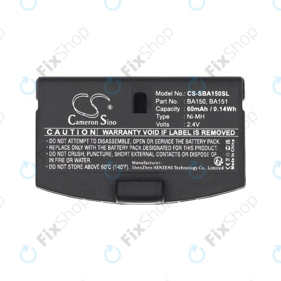 Akkumulátor Sennheiser, 60mAh, Ni-MH, 2.4V, BA150, HQ