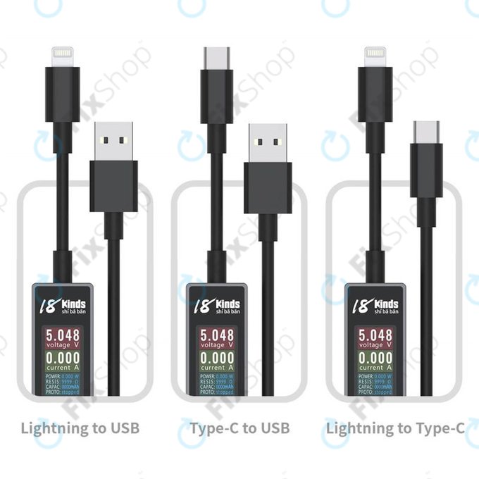 AV-Line - Intelligens Érzékelő Töltőkábel (Lightning - USB-A)