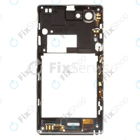 Sony Xperia L C2105 - Középső Keret + RF anténa (Fekete) - 2512SA7701W