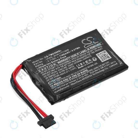 Akkumulátor TomTom GO 5000, 5100, 6000, 6100, 6200, Pro 5250, 1100mAh, Li-Ion, 3.7V, VFAD, HQ