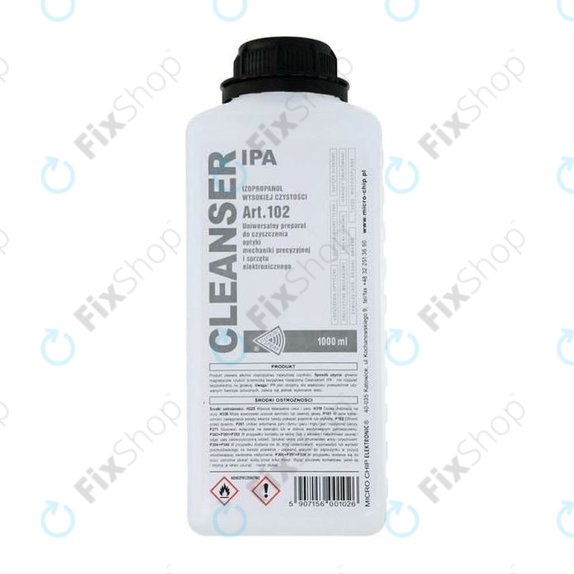 Cleanser IPA - Tisztító Folyadék - Isopropanol 100% (1000ml)