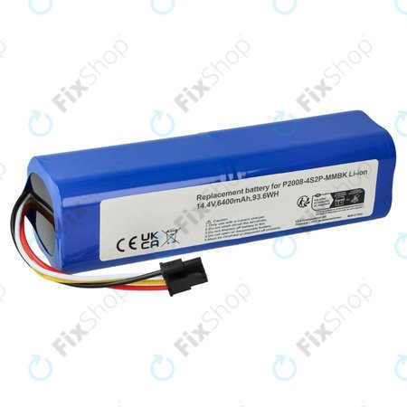 Xiaomi Dreame L10s Pro, Ultra, L20 Ultra, Mi Robot Vacuum Mop 2 Ultra, Roidmi EVE Max - Akkumulátor P2008-4S2P-MMBK Li-Ion 14.4V 6400mAh