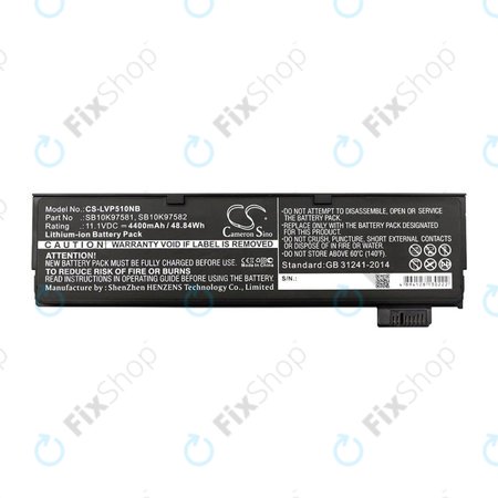 Akkumulátor Lenovo ThinkPad P51, T470, T570, 4400mAh, Li-Ion, 11.1V, SB10K97581, HQ