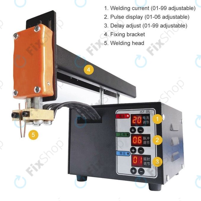 JST-IIS - 3KW High Power 18650 - Battery Spot Welder - Akkumulátor Hegesztő