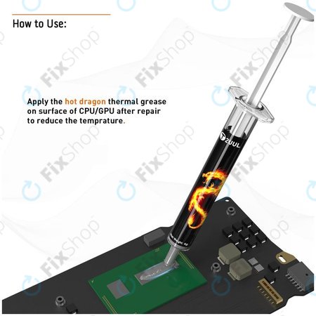 2UUL Hot Dragon - Hűtőpaszta Forgácsjavításhoz (2db)
