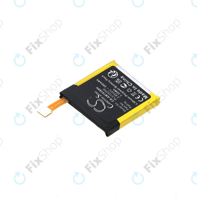 Akkumulátor Amazfit A1801, A1808, A1918, T-Rex Verge Lite, 350mAh, Li-Pol, 3.85V, PL512524G, HQ