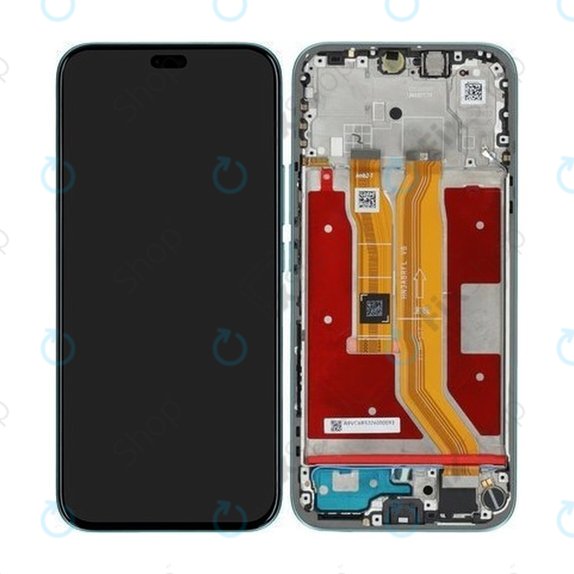 Honor 400 Lite - LCD Kijelző + Érintőüveg + Keret (Marrs Green) - 0235ANTH Genuine Service Pack