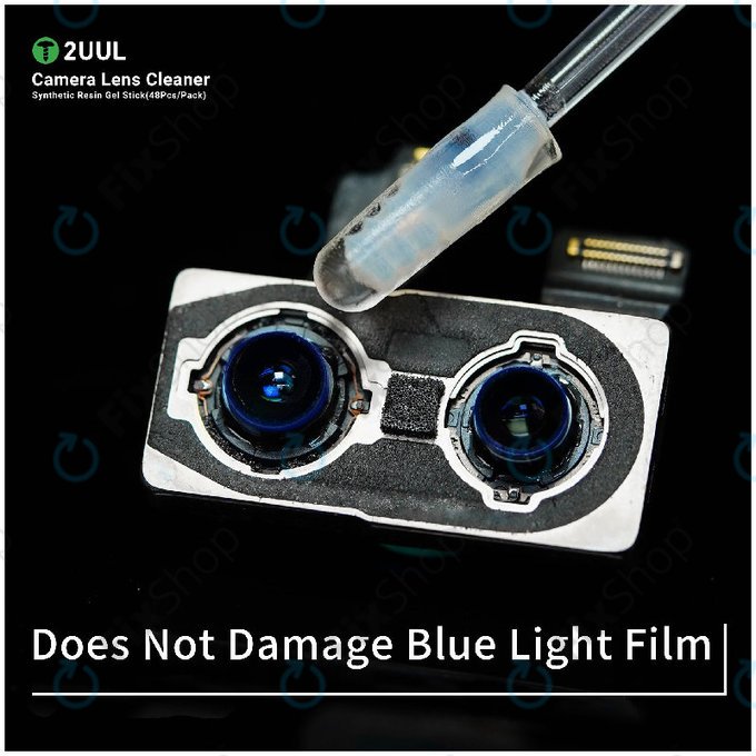 Kamera lencsetisztító gél pálca, műgyanta, 2UUL CL21, 48db/csomag